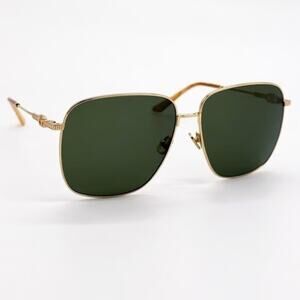 New! Valentino VLS 171A, Gold Frame With Green Lenses Sunglasses, Authentic